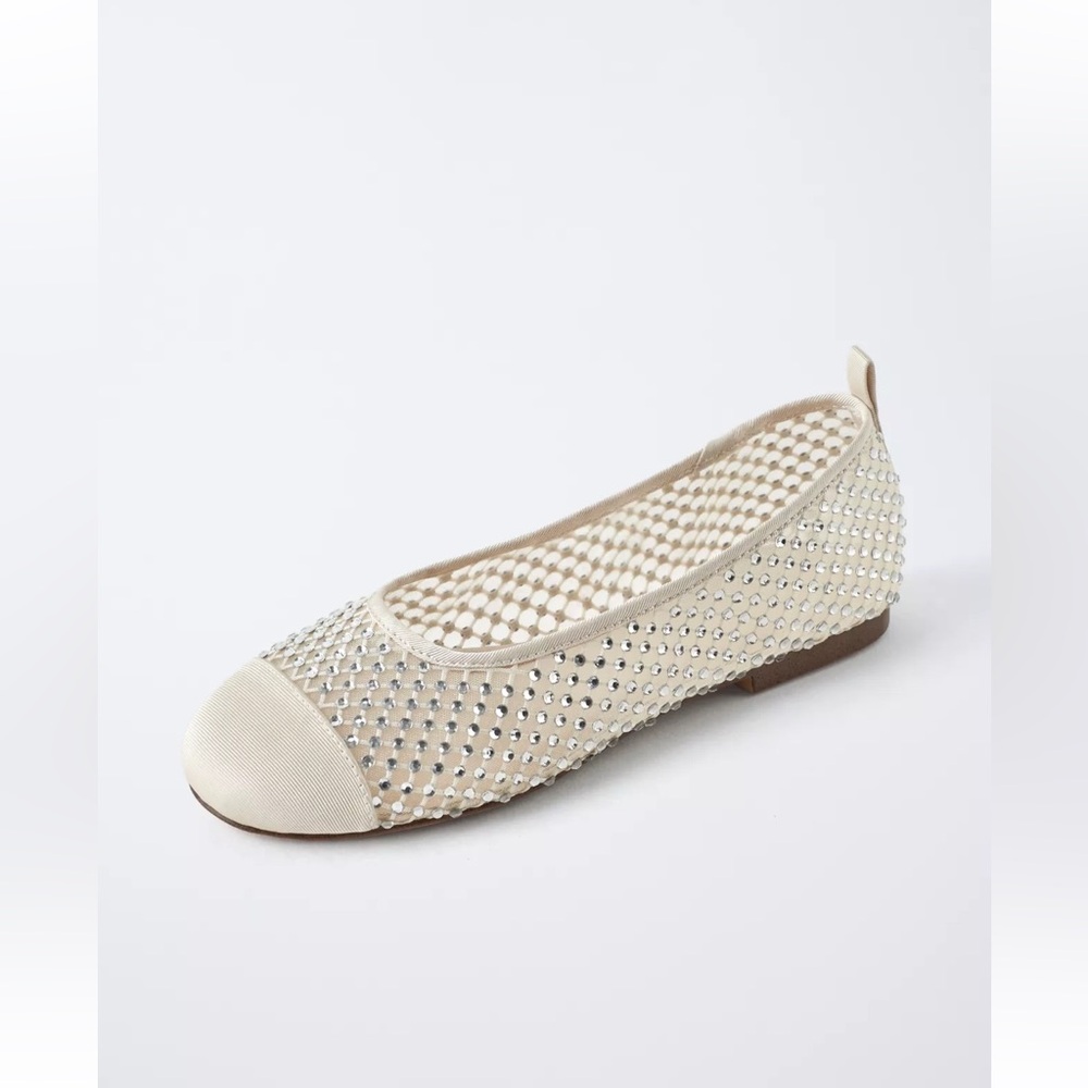 Zara Glitter Toe Ballet Flats Size 31